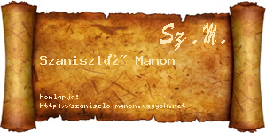 Szaniszló Manon névjegykártya